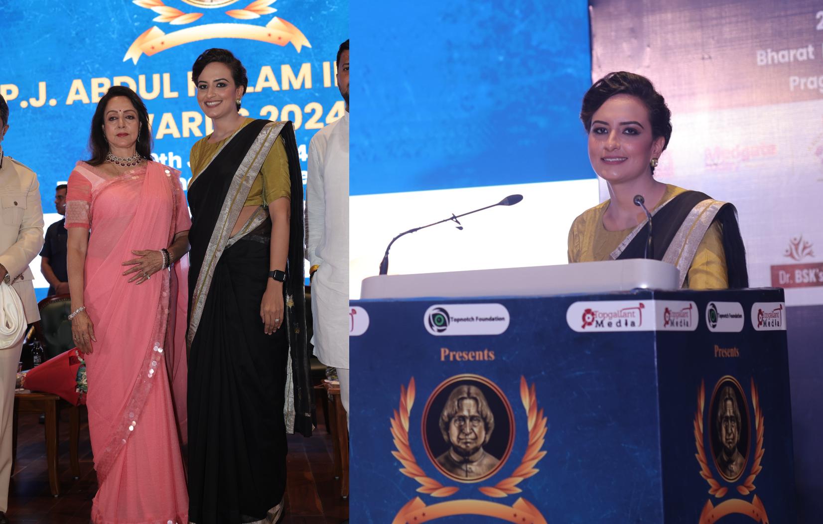 Best Female Emcee in Delhi/Gurgaon Awards at Bharat Mandapam Government Event