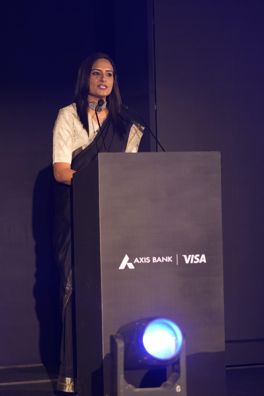 Best Female Emcee in Delhi/Gurgaon Axis Visa Card Launch Business Event award shows